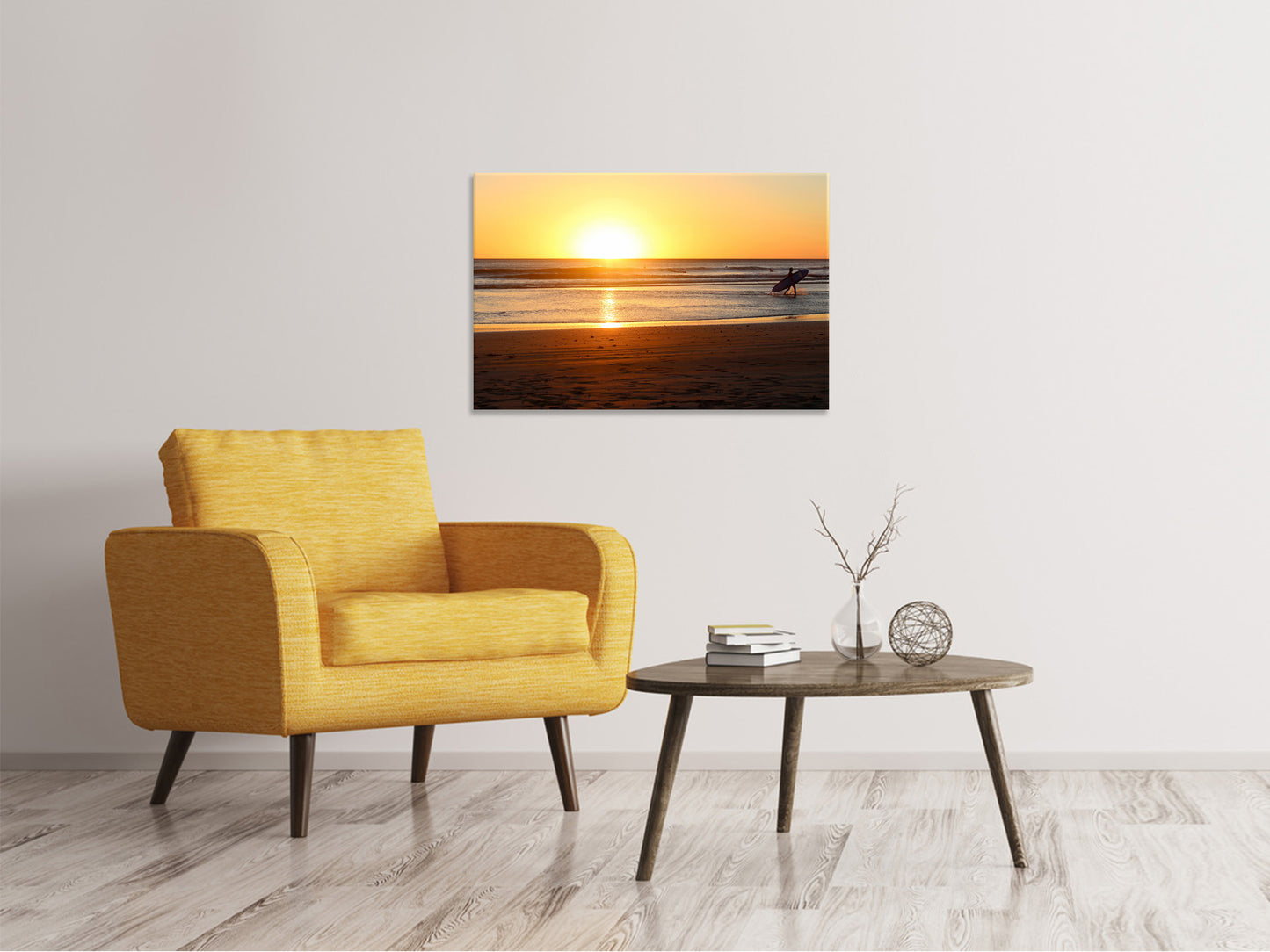 Leinwandbild Der einsame Surfer