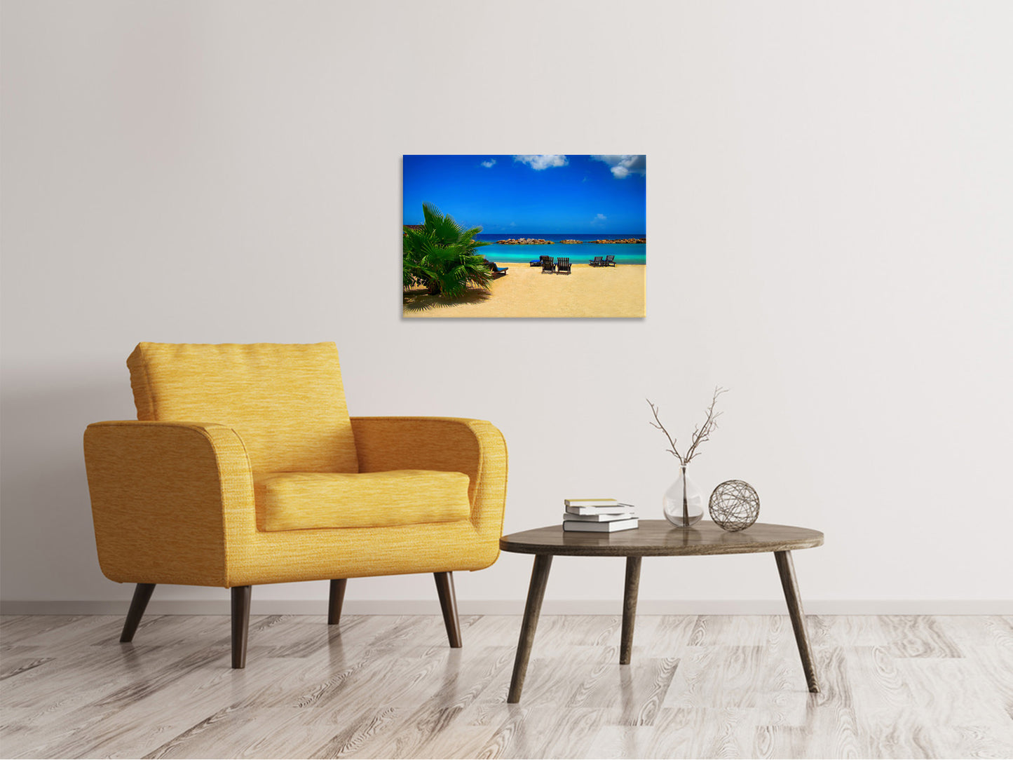 Leinwandbild Strand Liebe