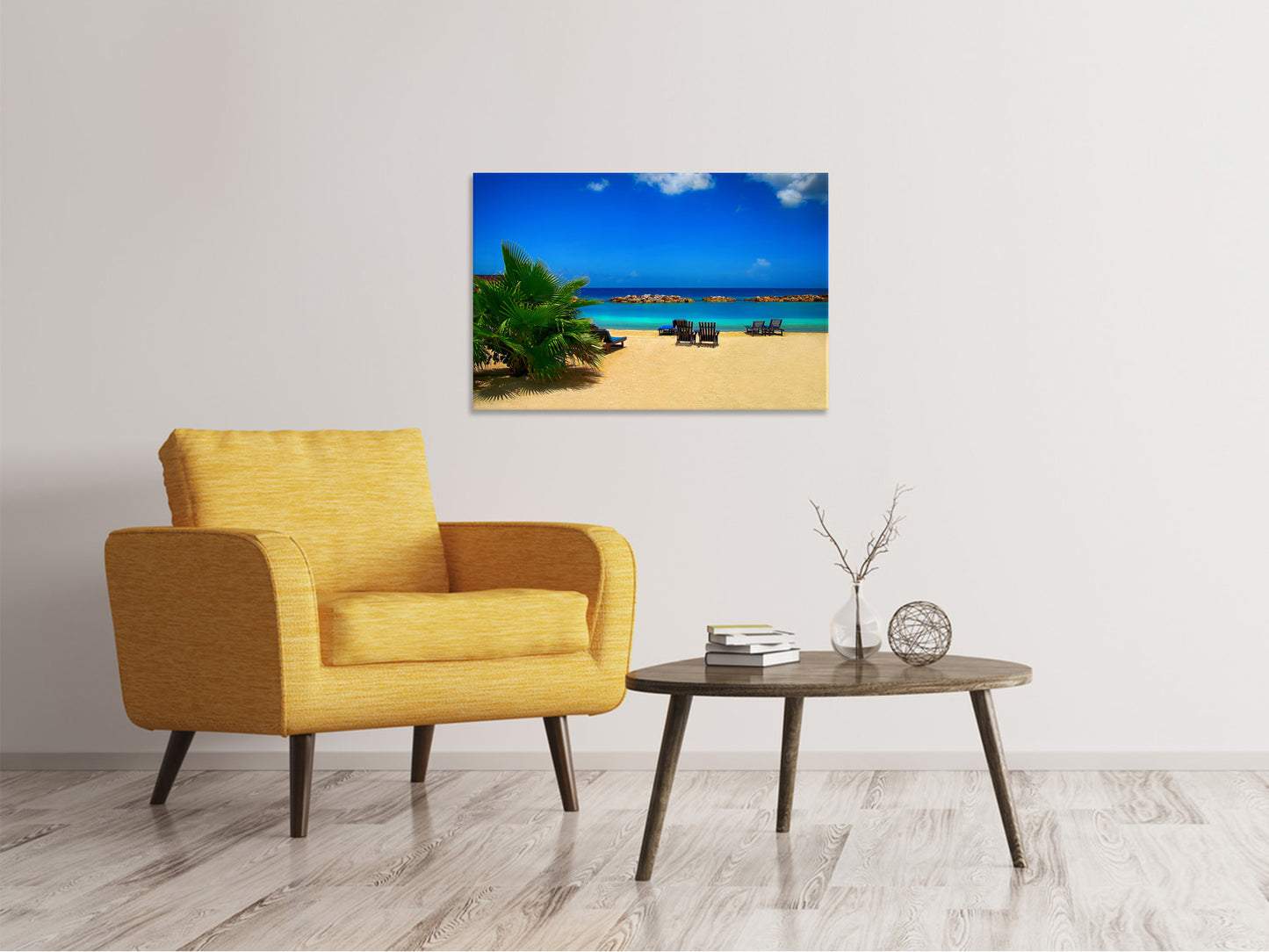 Leinwandbild Strand Liebe