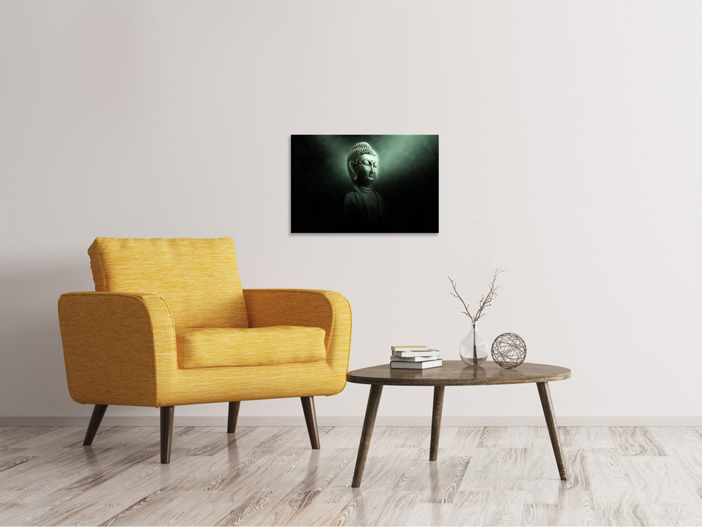 Leinwandbild Buddha im mystischen Licht