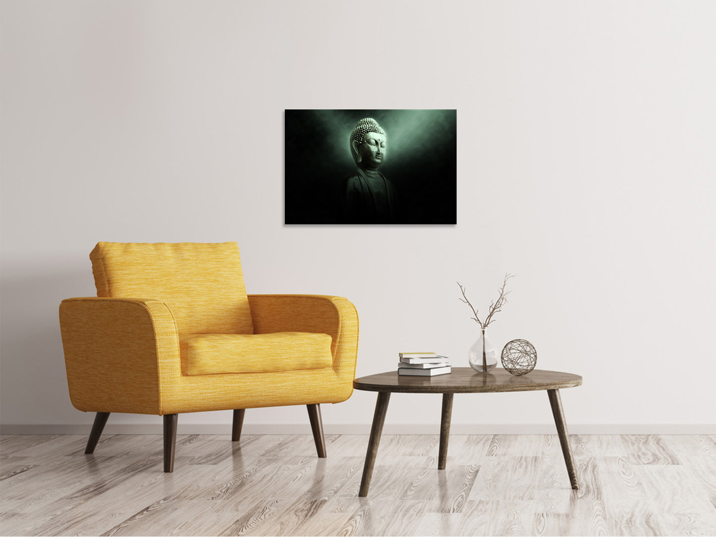Leinwandbild Buddha im mystischen Licht