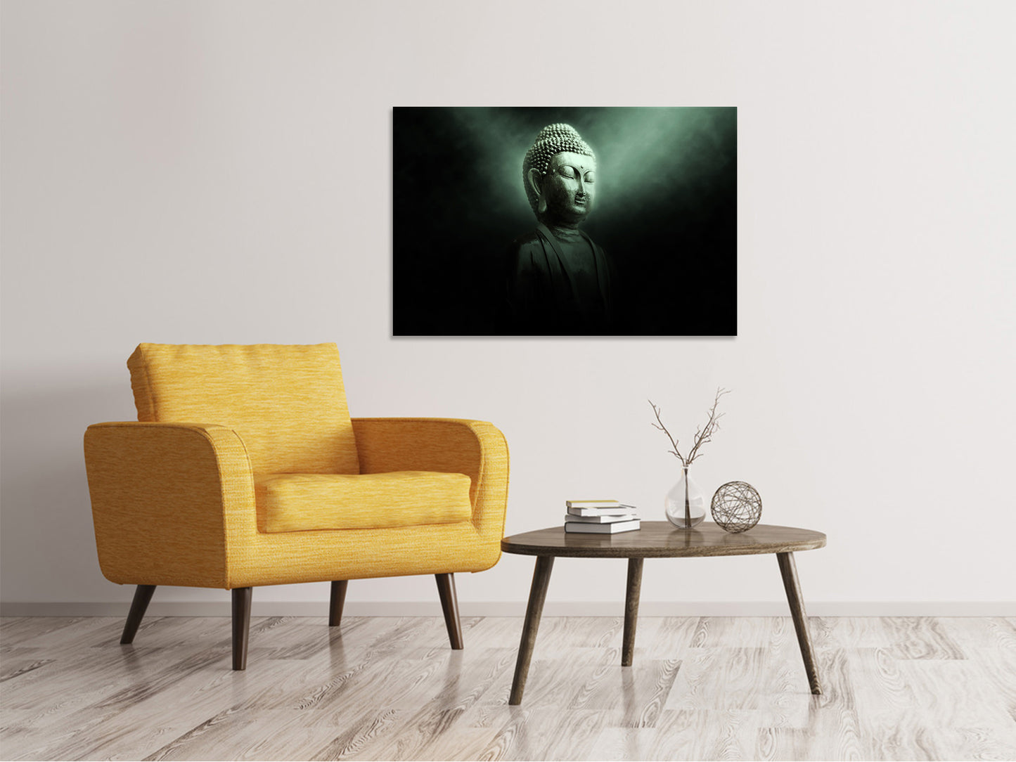 Leinwandbild Buddha im mystischen Licht