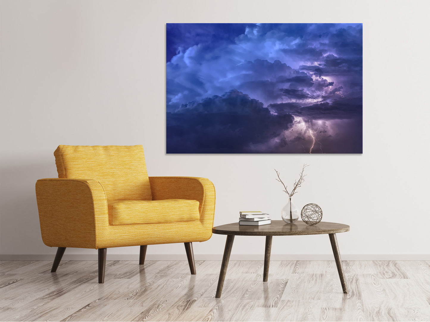 Leinwandbild Blitze im Himmel