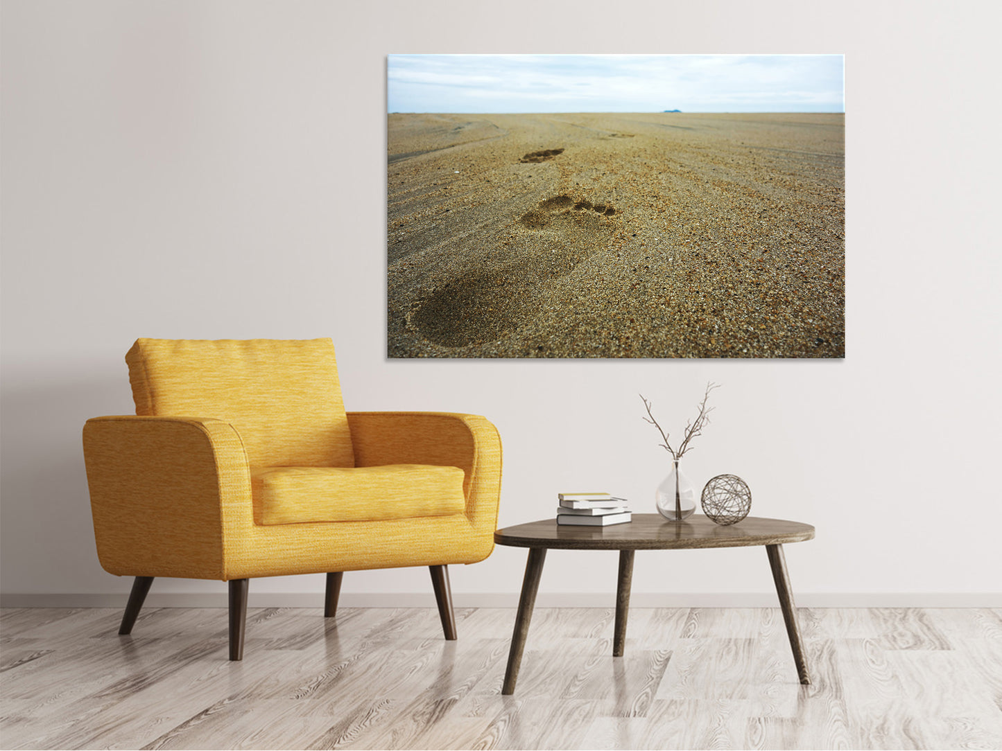 Leinwandbild Fussspuren XXL