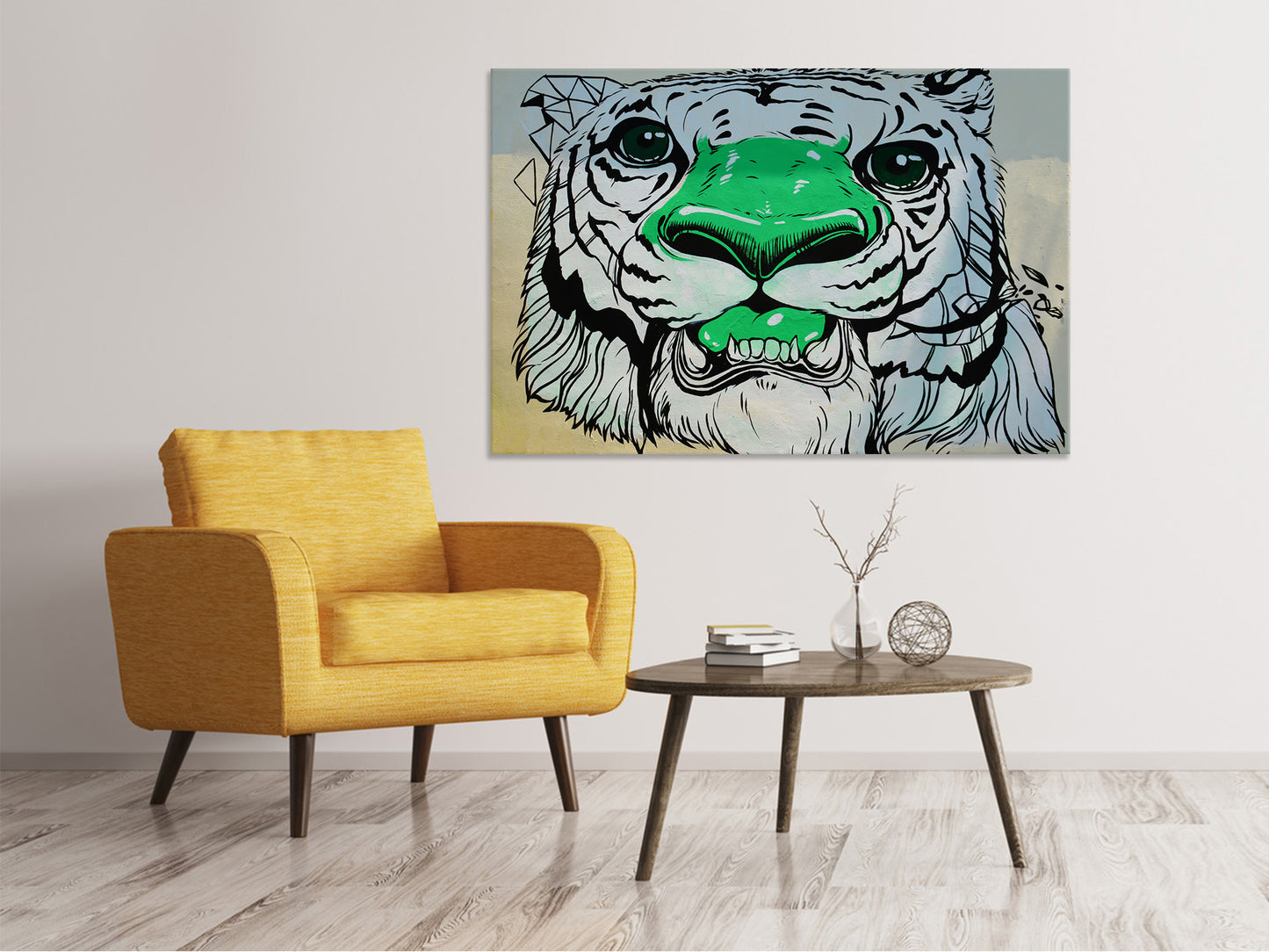 Leinwandbild Graffiti Tiger