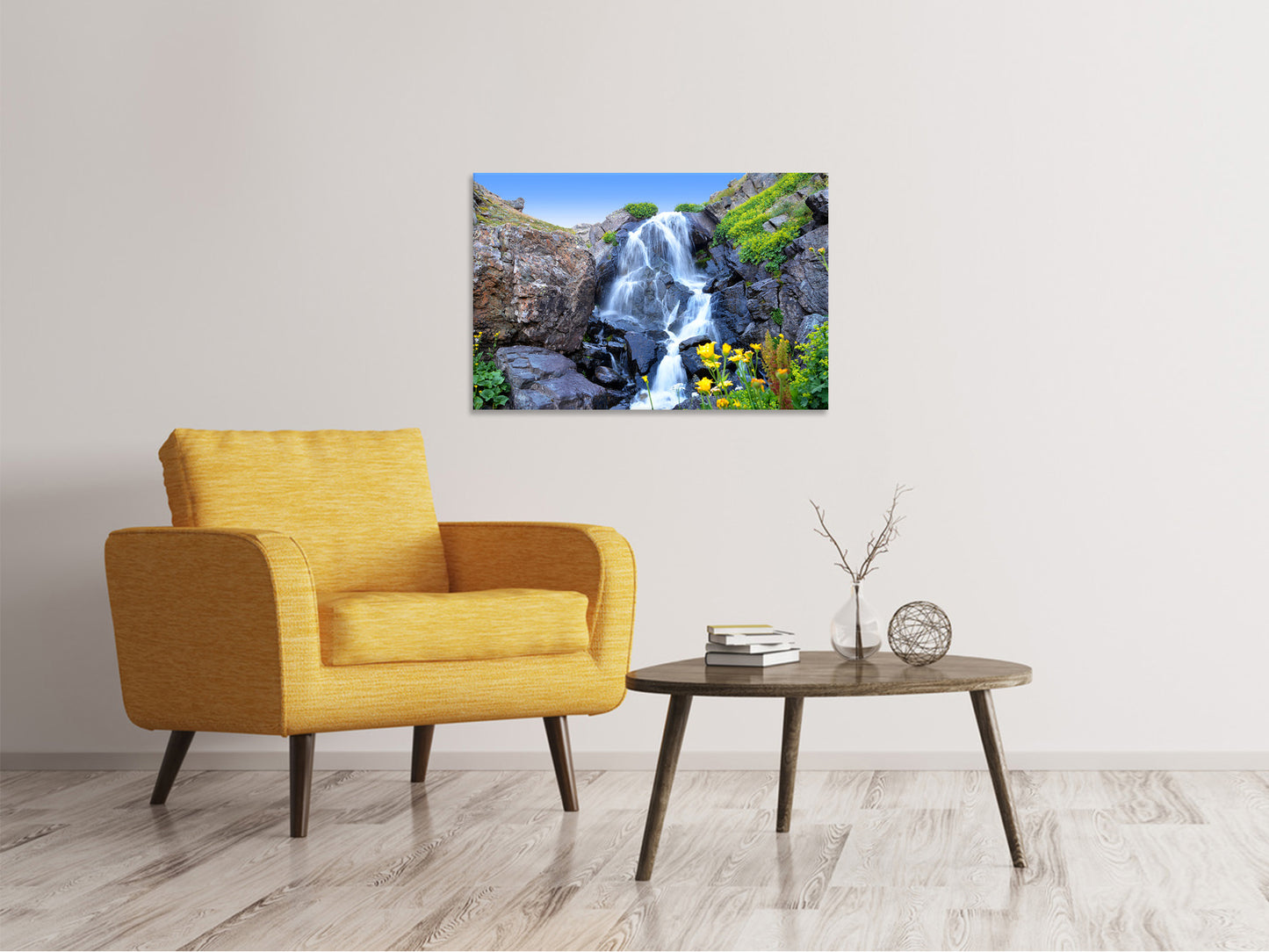 Leinwandbild Bewegender Wasserfall