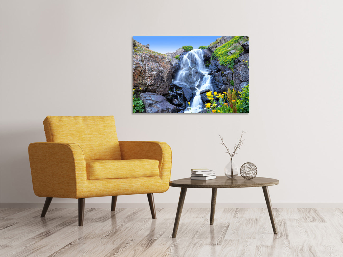 Leinwandbild Bewegender Wasserfall