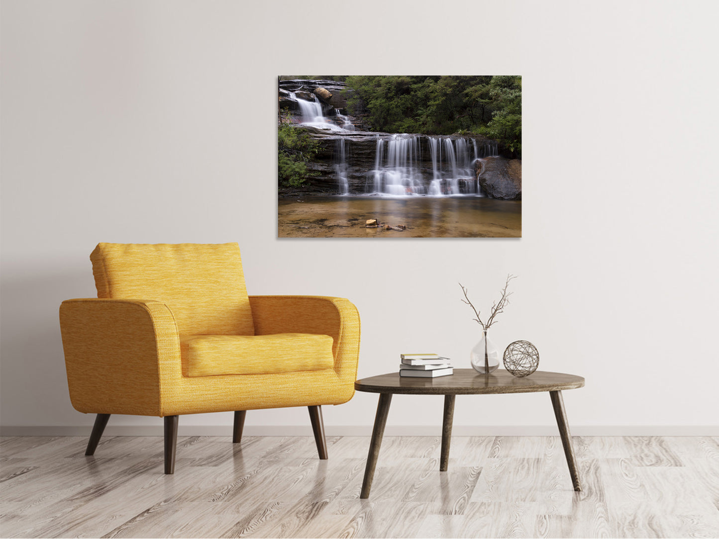 Leinwandbild Am Ende des Wasserfalls