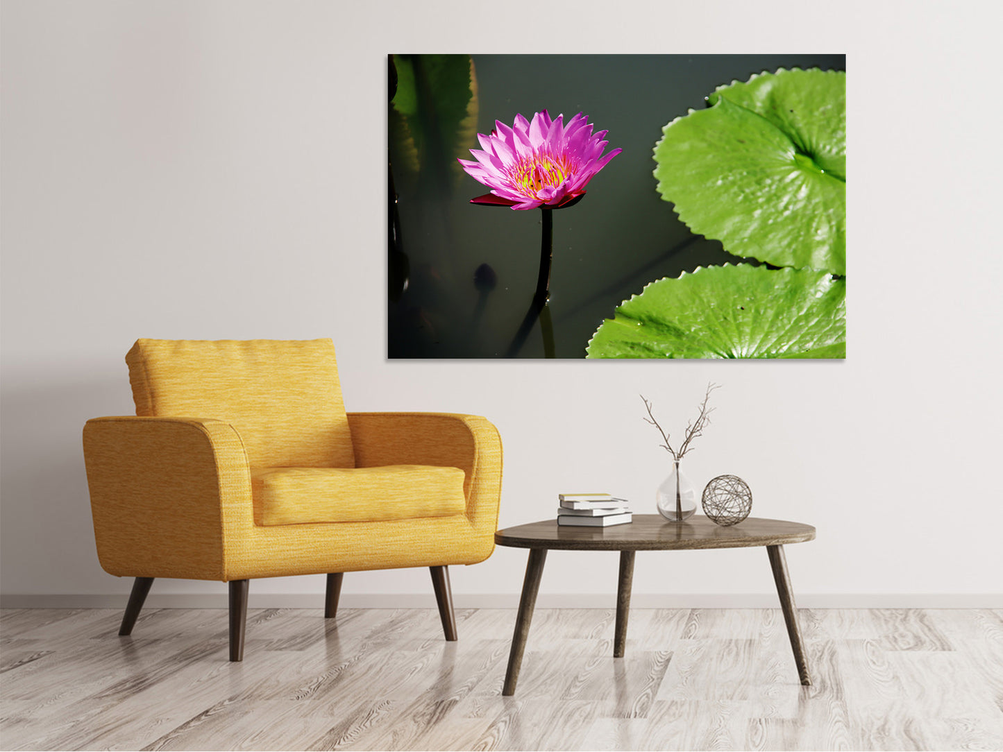 Leinwandbild Lotus Blüte in pink