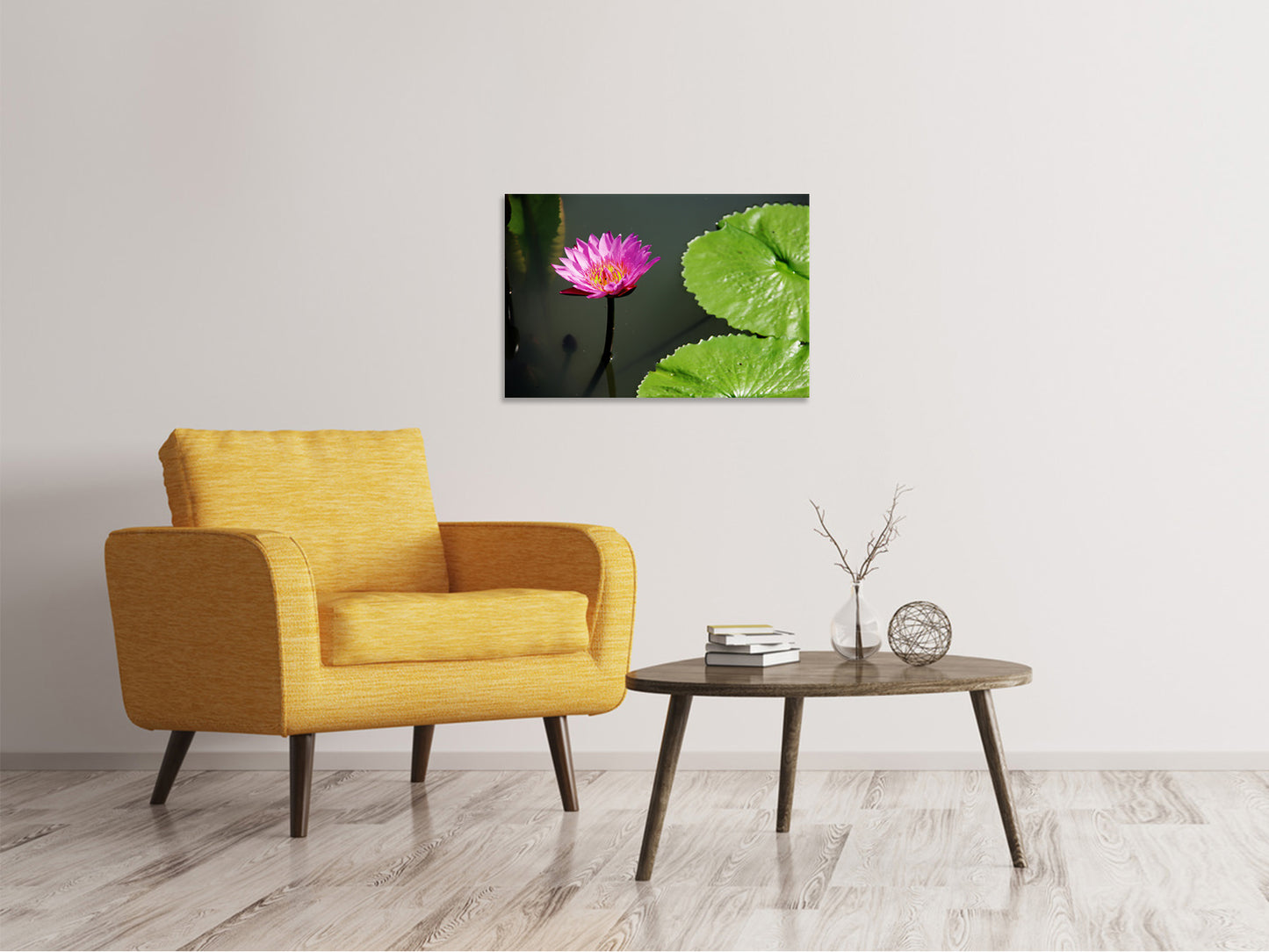 Leinwandbild Lotus Blüte in pink