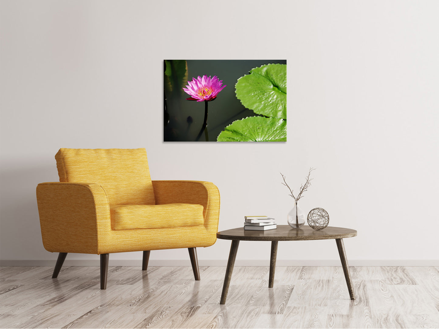Leinwandbild Lotus Blüte in pink