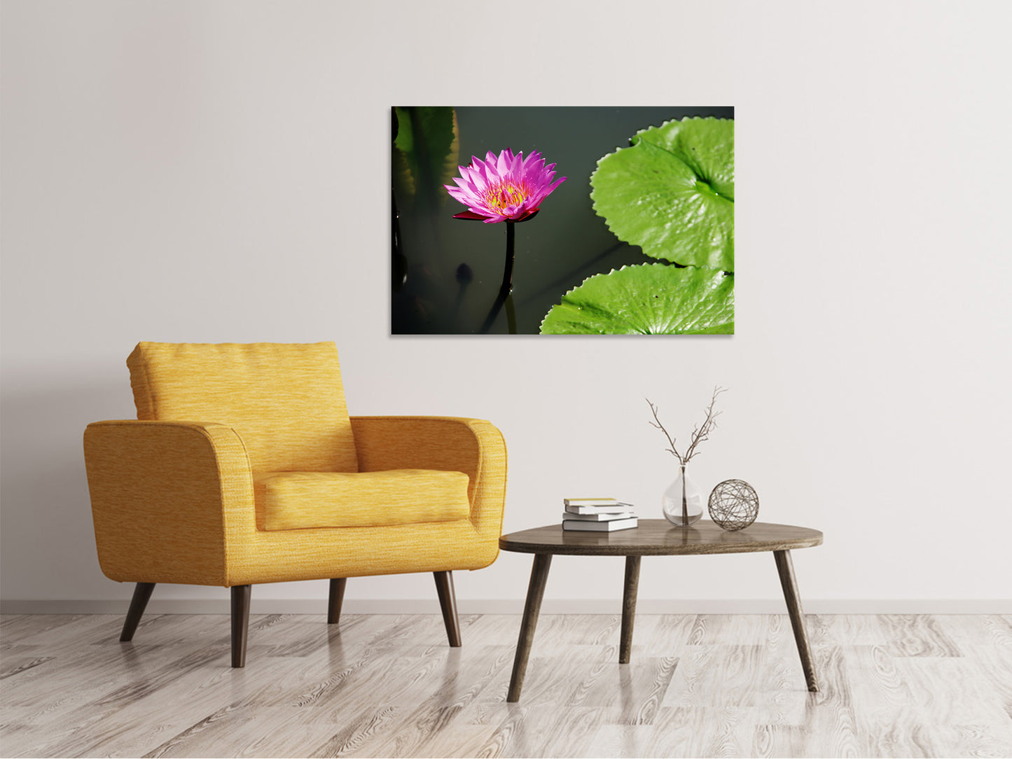 Leinwandbild Lotus Blüte in pink