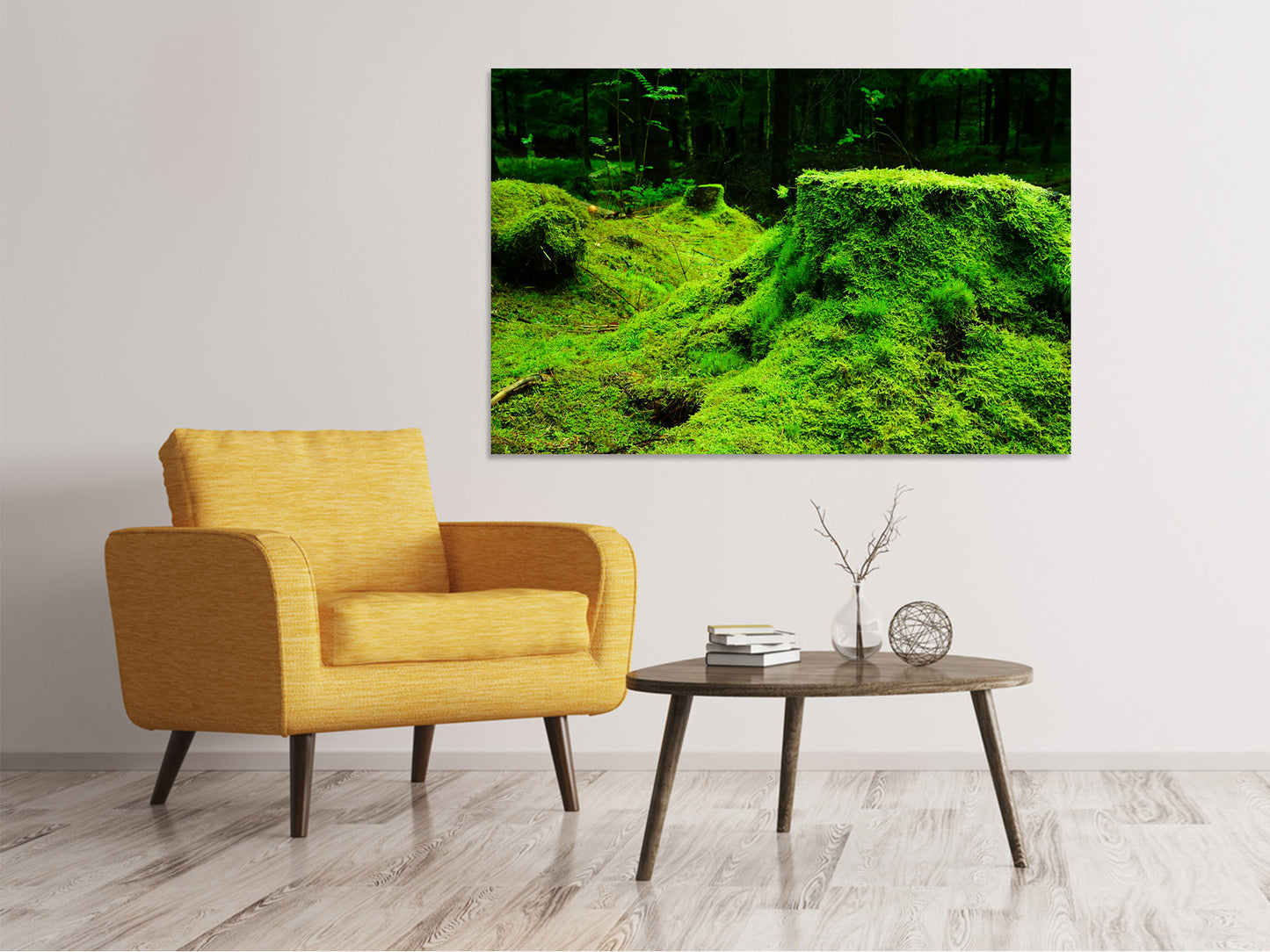 Leinwandbild Moos im Wald