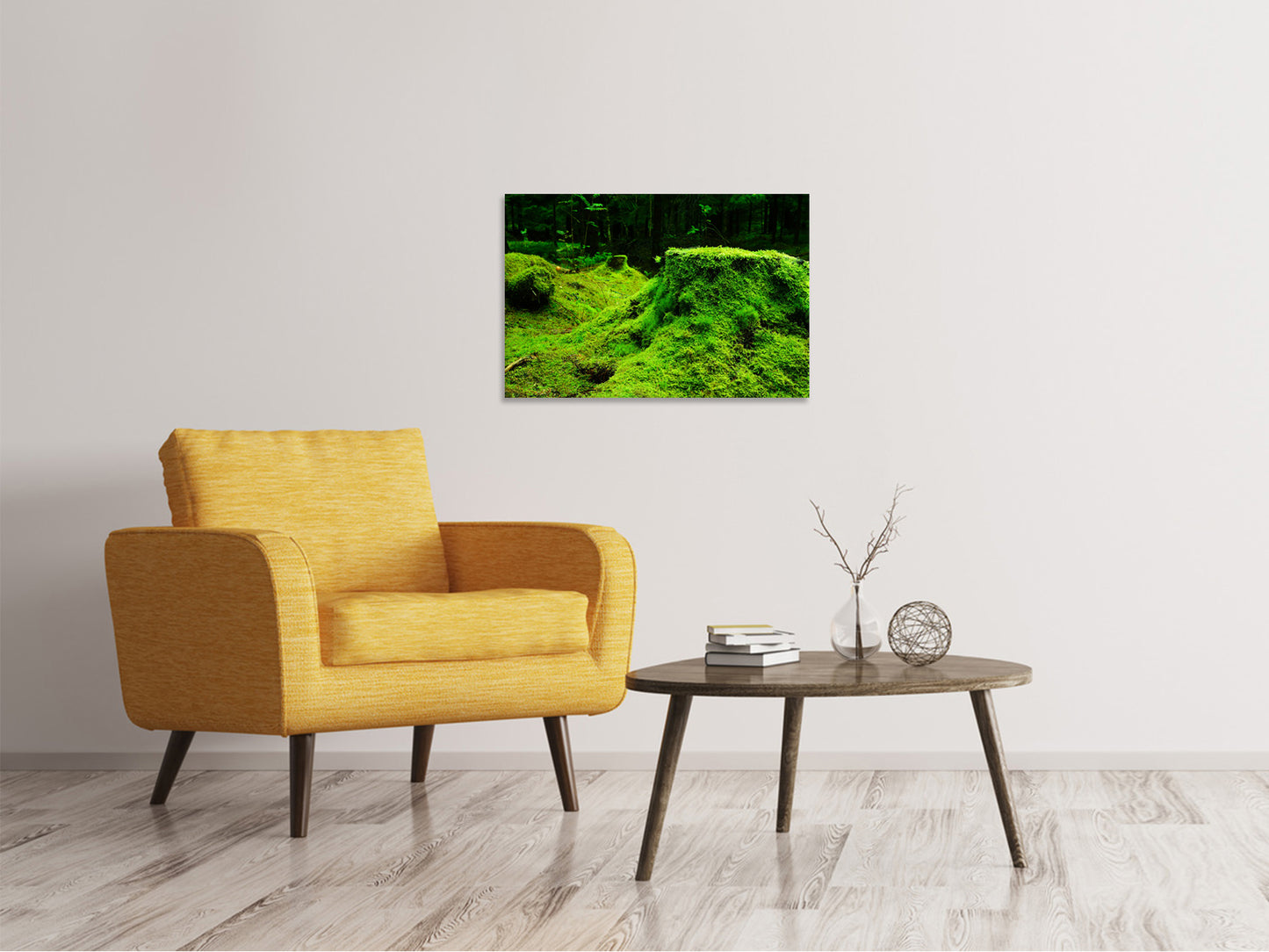 Leinwandbild Moos im Wald