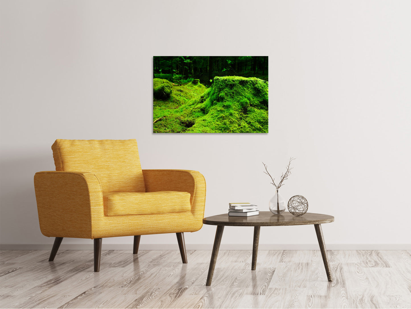 Leinwandbild Moos im Wald