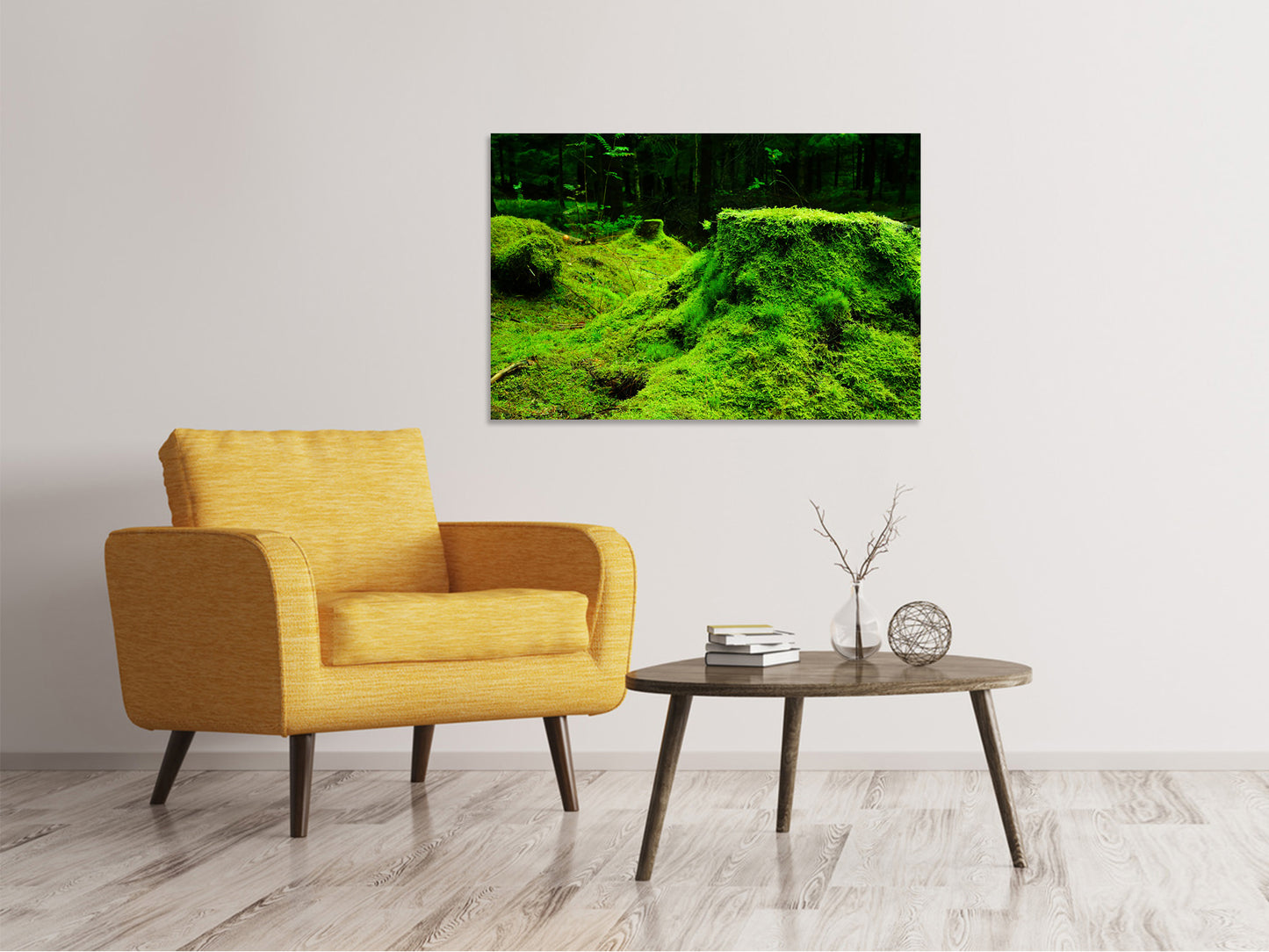 Leinwandbild Moos im Wald