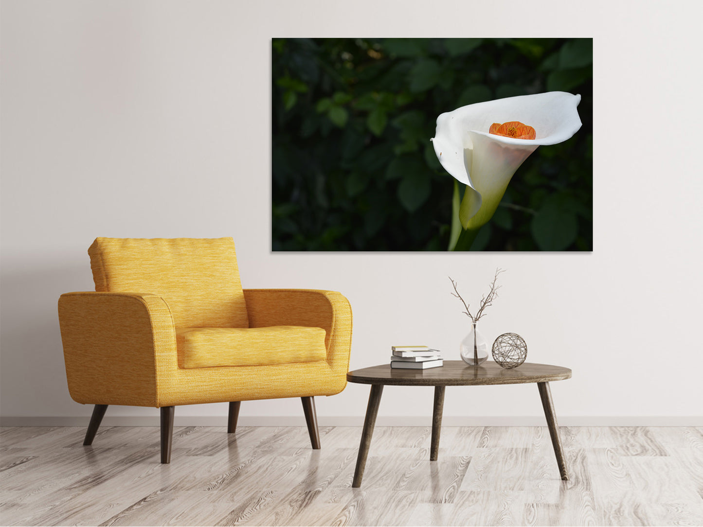 Leinwandbild XL Calla in weiss