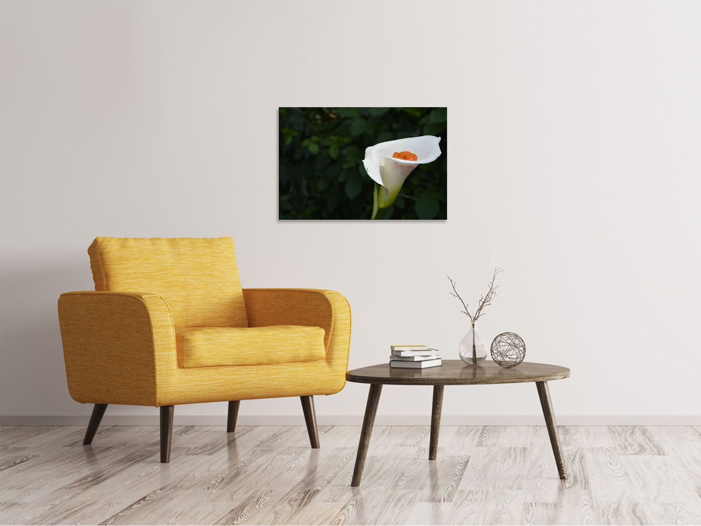 Leinwandbild XL Calla in weiss
