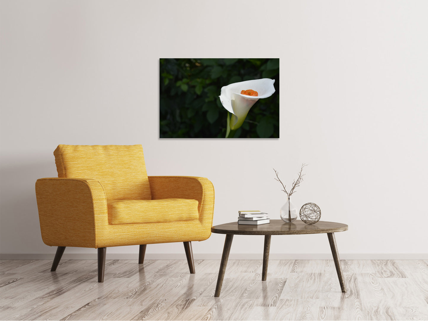 Leinwandbild XL Calla in weiss