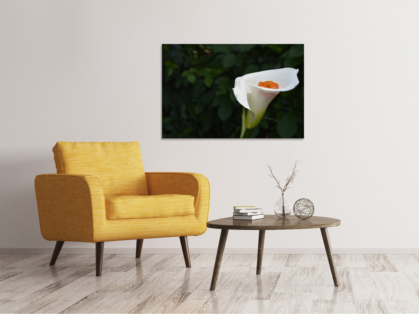 Leinwandbild XL Calla in weiss
