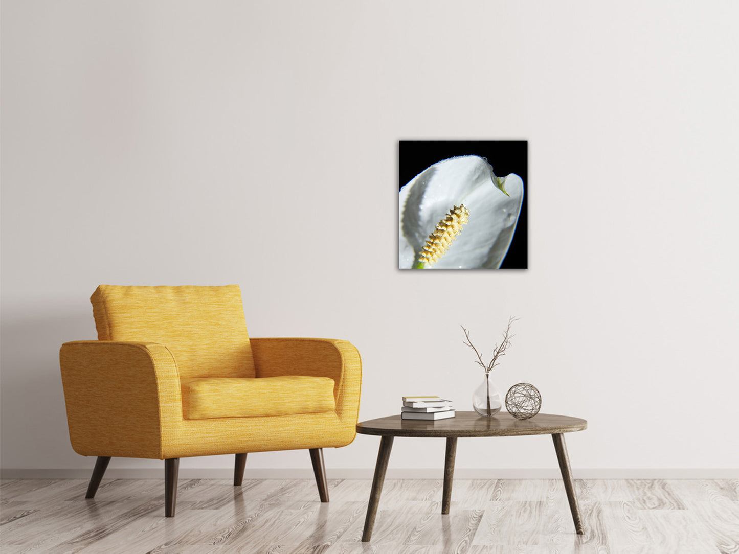 Leinwandbild Calla Close up in weiss