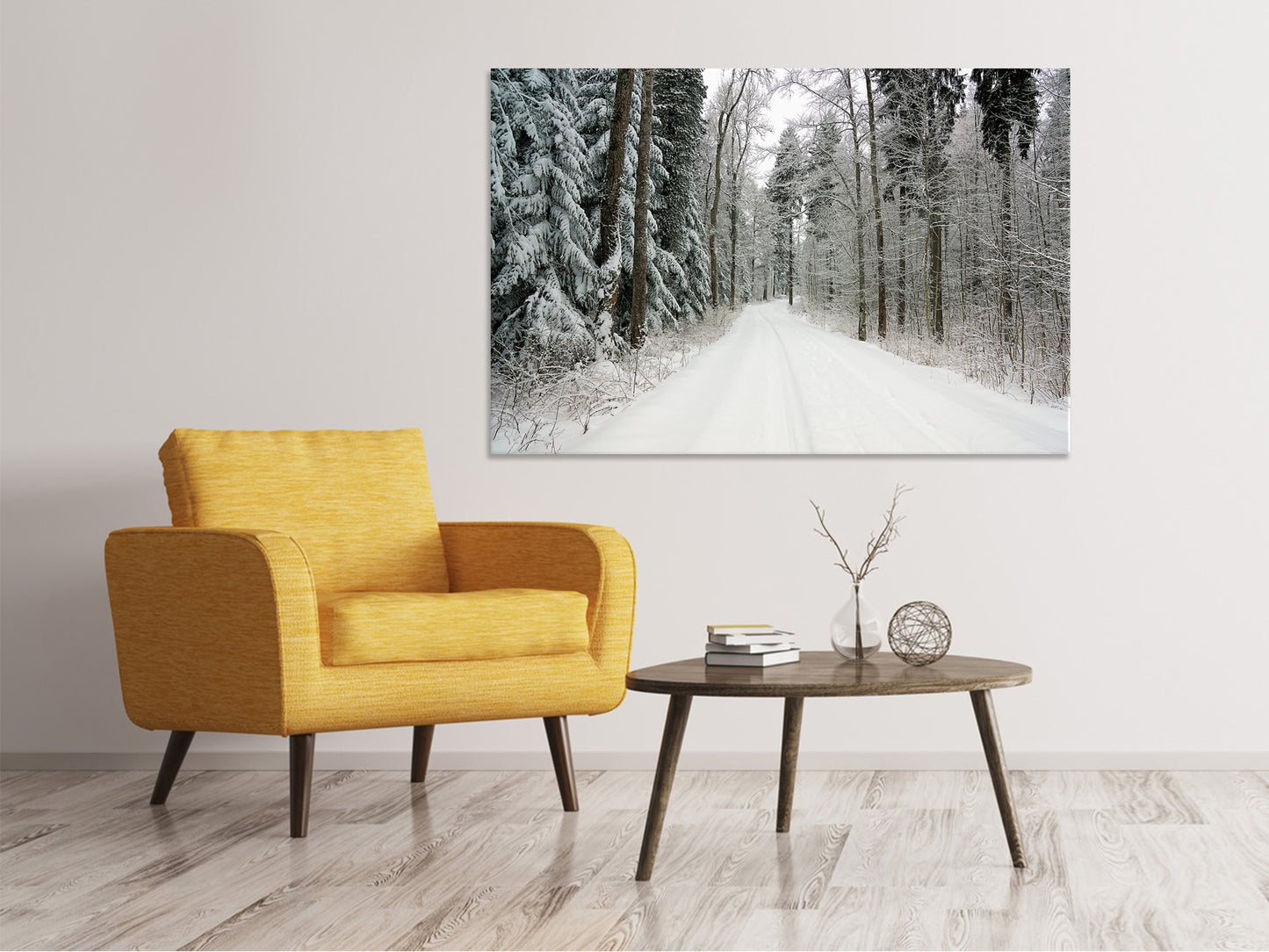 Leinwandbild Schnee im Wald