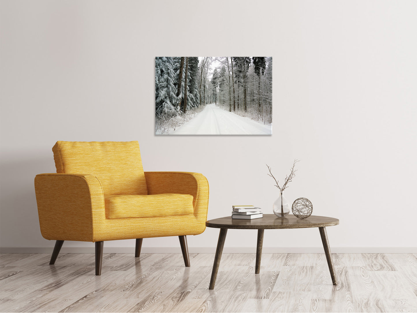 Leinwandbild Schnee im Wald