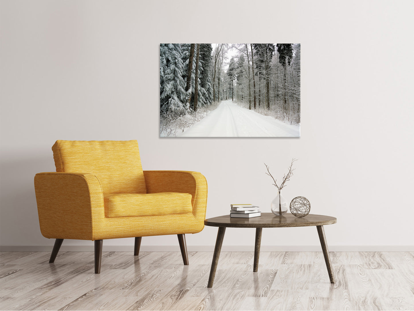 Leinwandbild Schnee im Wald