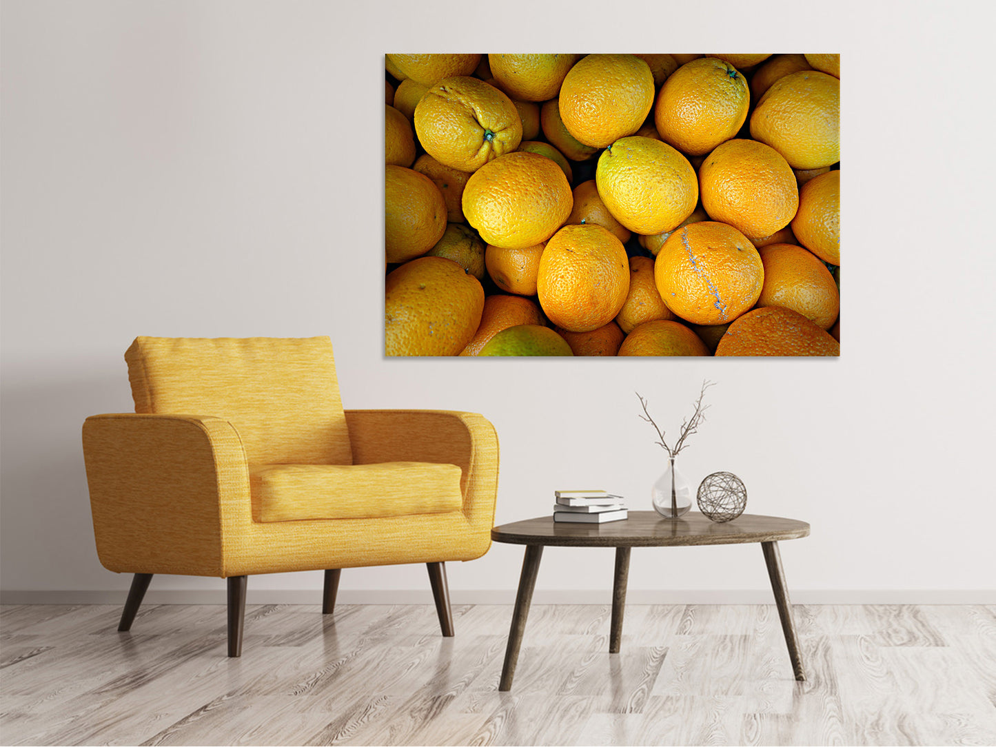 Leinwandbild Viele Orangen