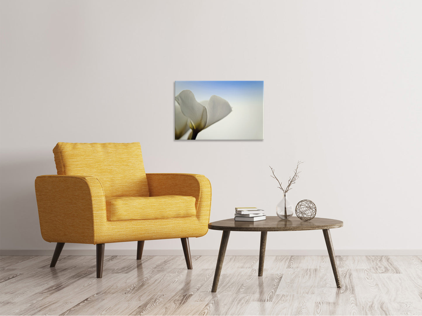 Leinwandbild Das Blatt einer Lilienblüte
