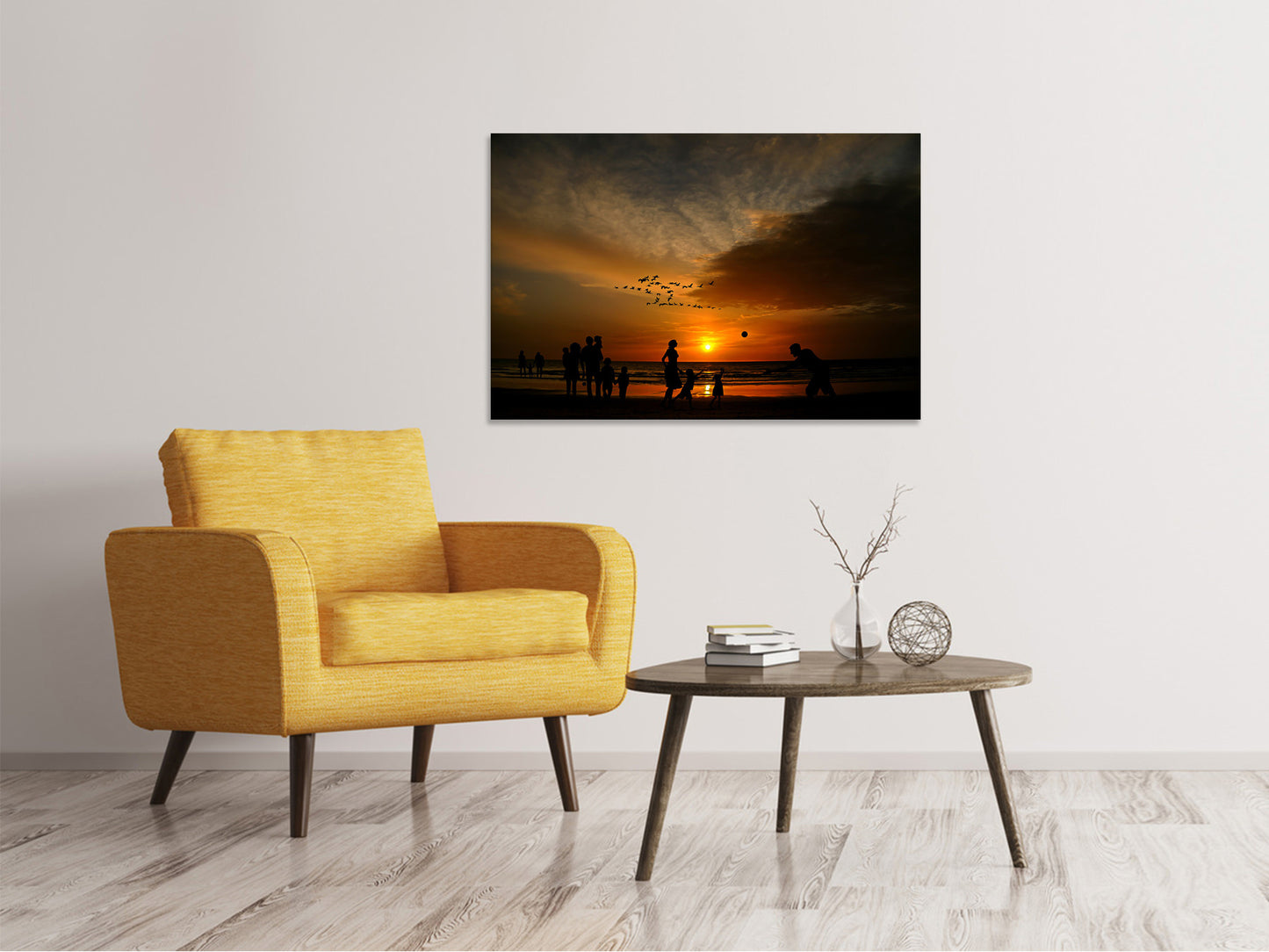 Leinwandbild Spiele am Strand