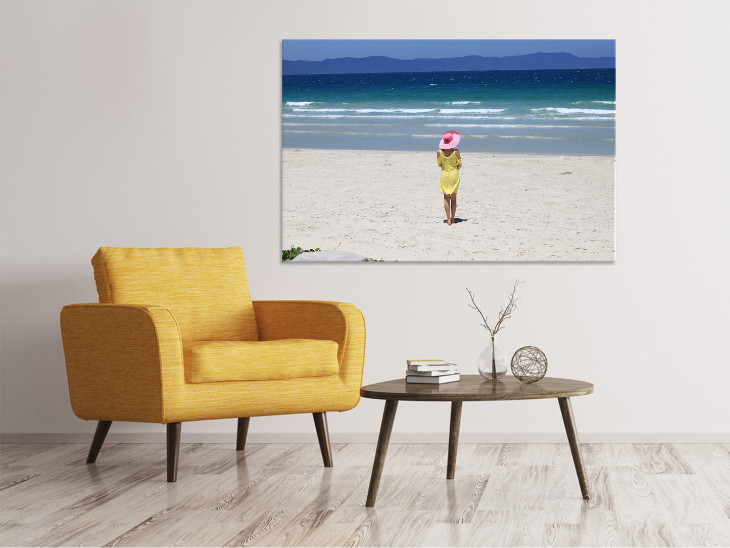 Leinwandbild Ein Spaziergang am Strand