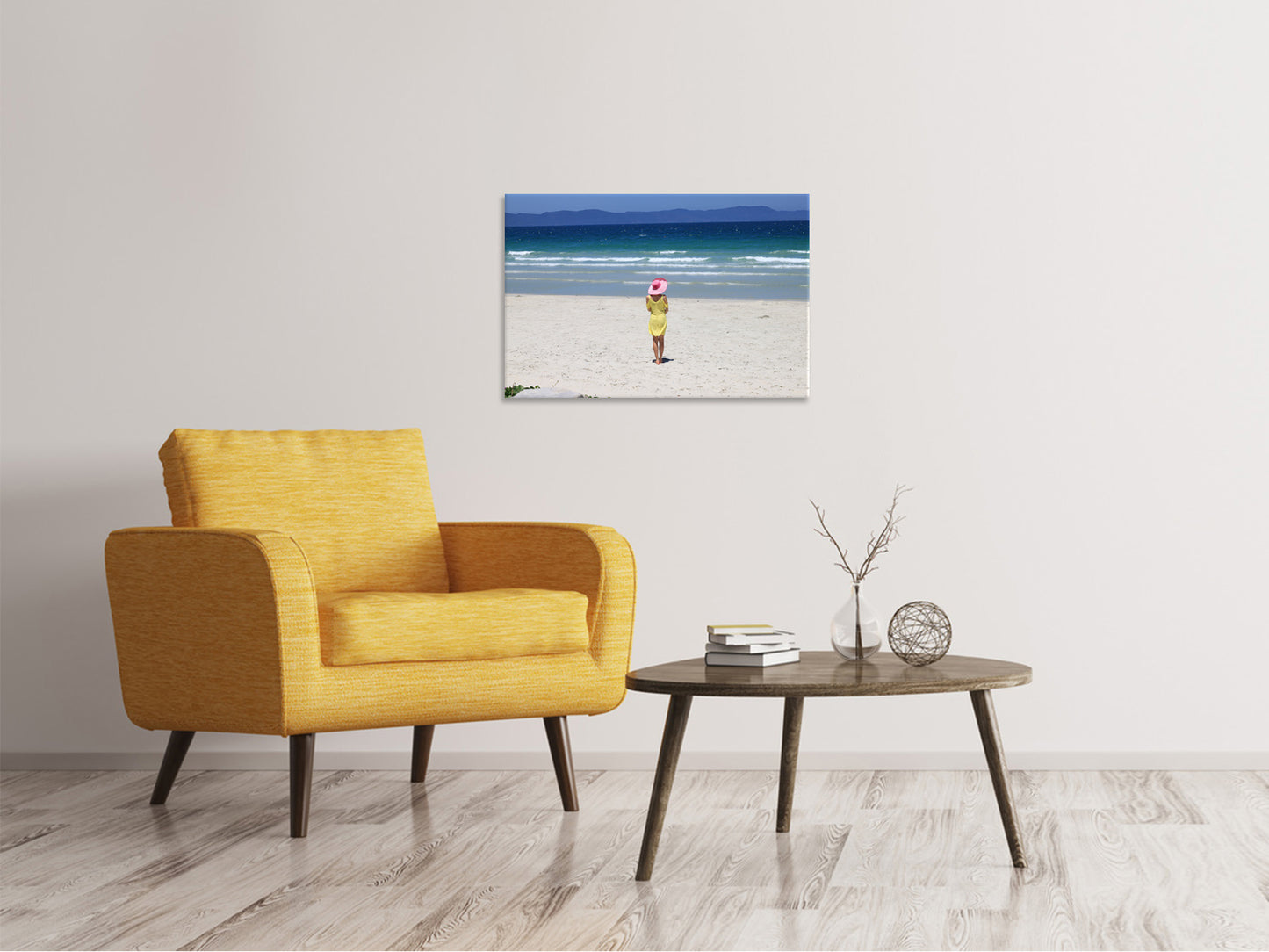 Leinwandbild Ein Spaziergang am Strand