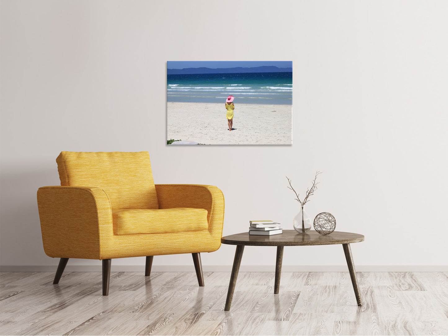 Leinwandbild Ein Spaziergang am Strand