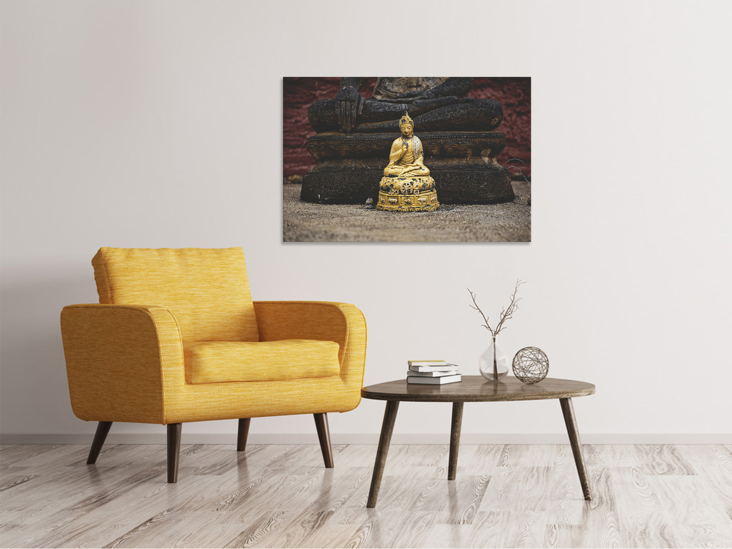 Leinwandbild Antiker Buddha