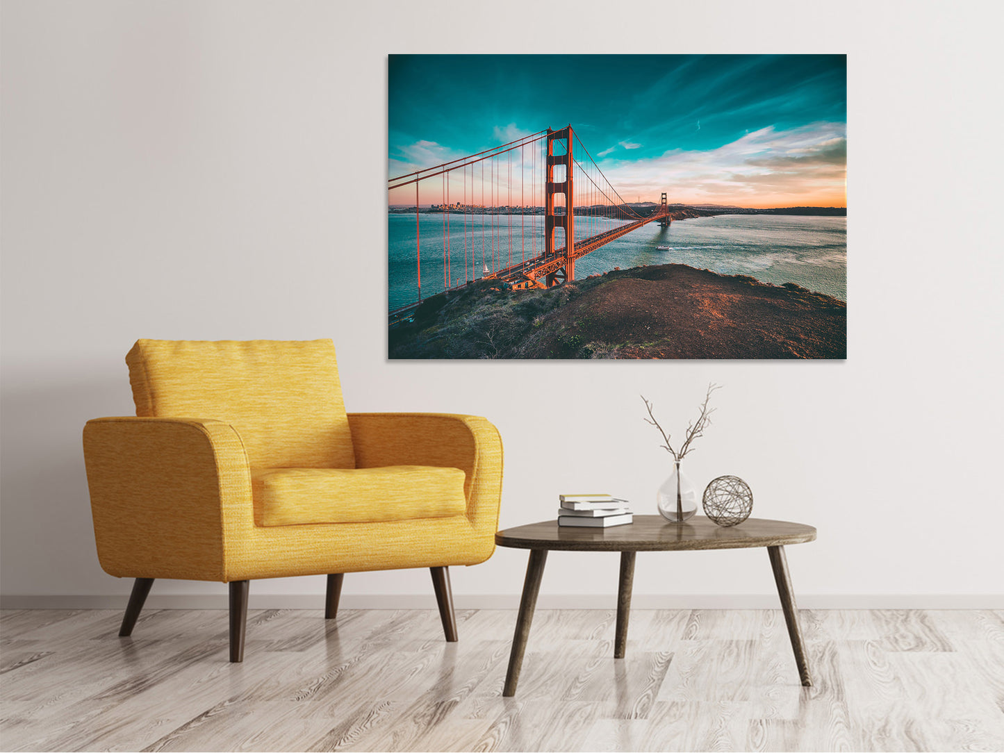 Leinwandbild Golden Gate im Licht