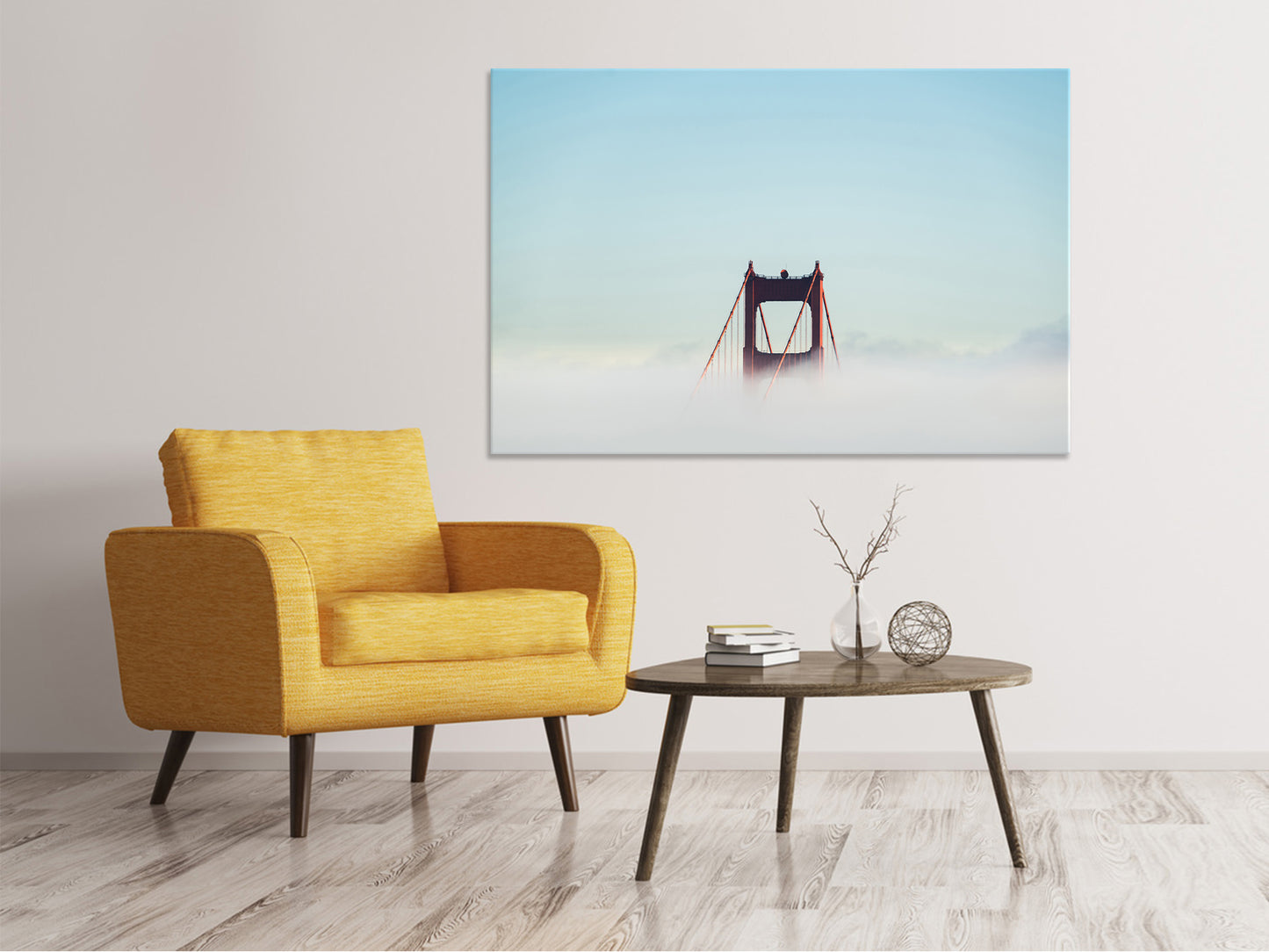 Leinwandbild Golden Gate im Nebel