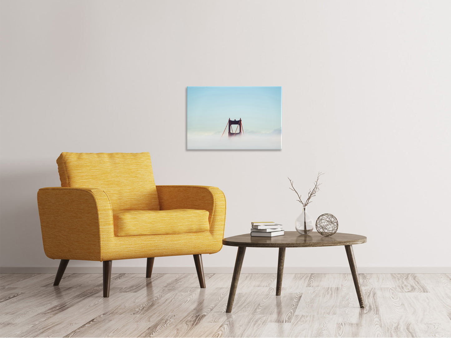 Leinwandbild Golden Gate im Nebel