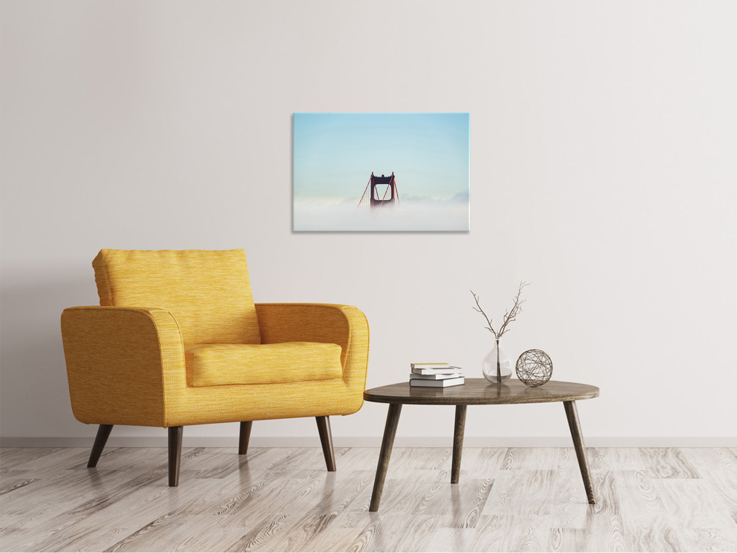 Leinwandbild Golden Gate im Nebel