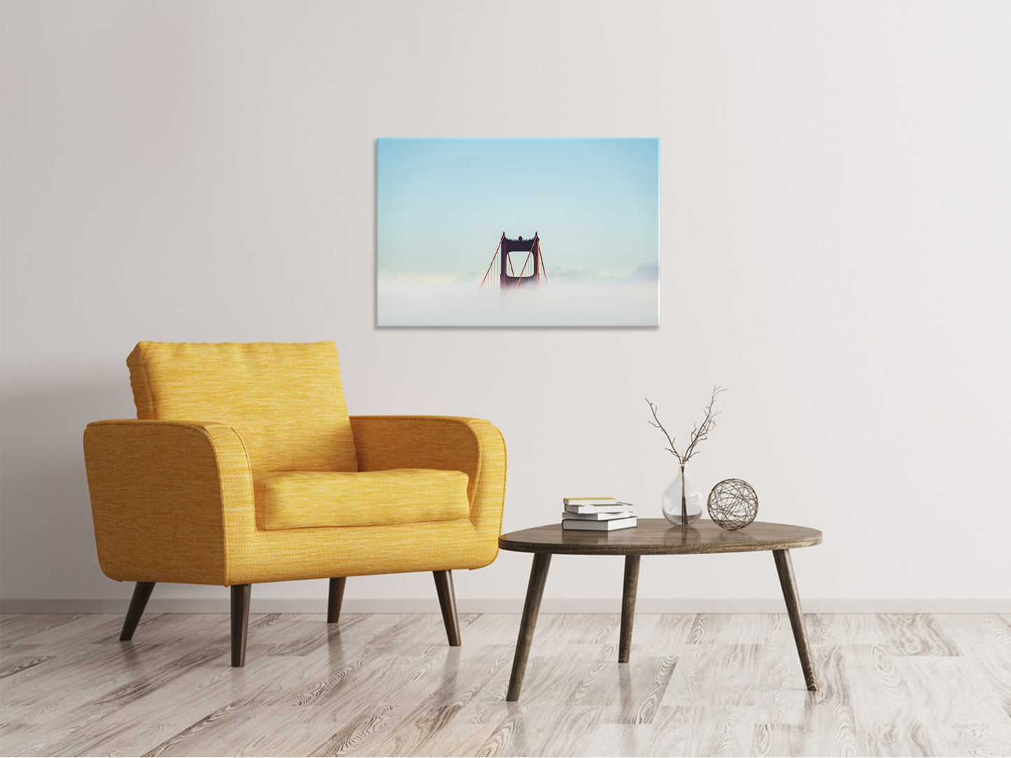 Leinwandbild Golden Gate im Nebel