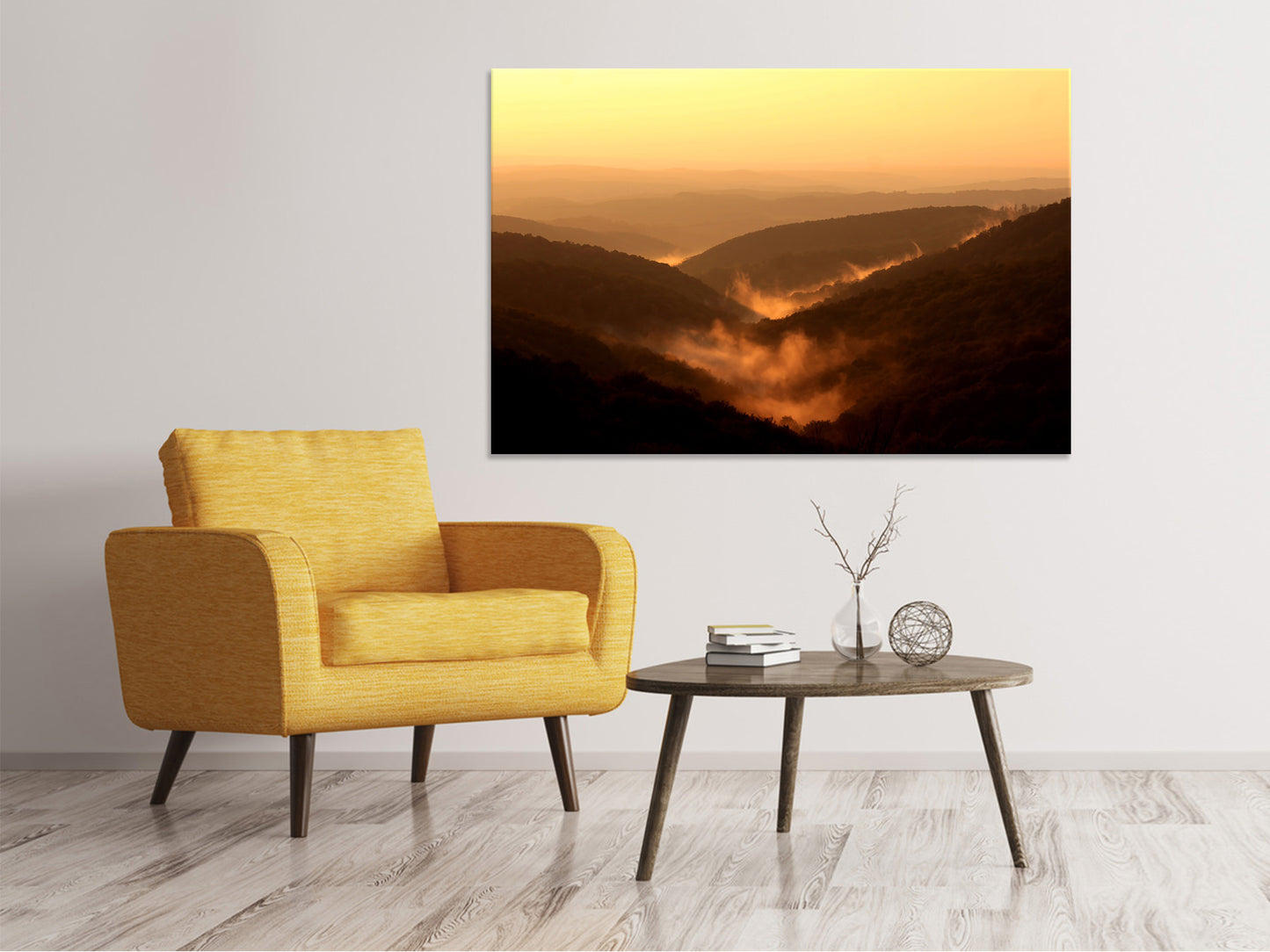 Leinwandbild Lichtstimmung in den Bergen