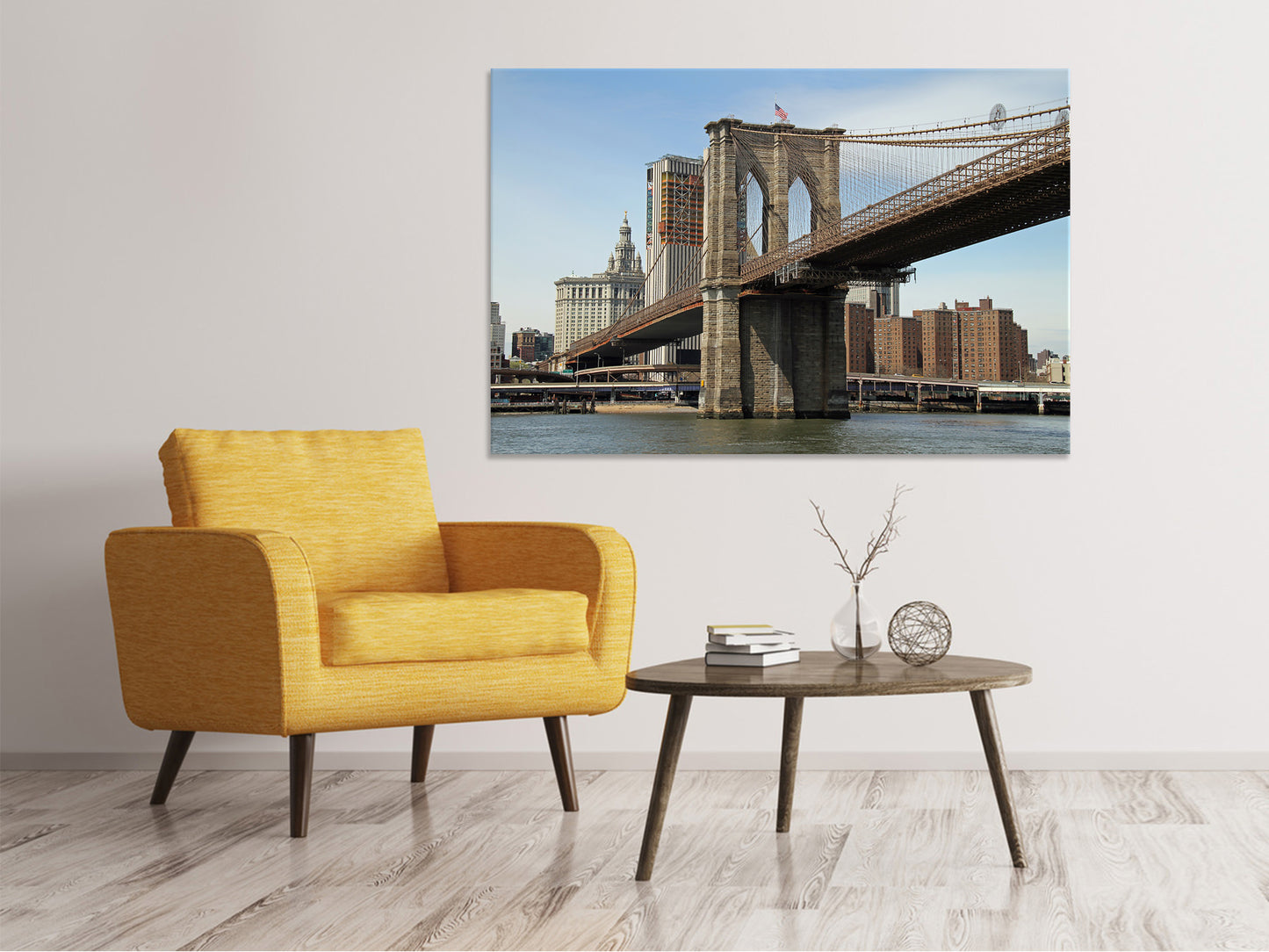Leinwandbild Unter der Brooklyn Bridge
