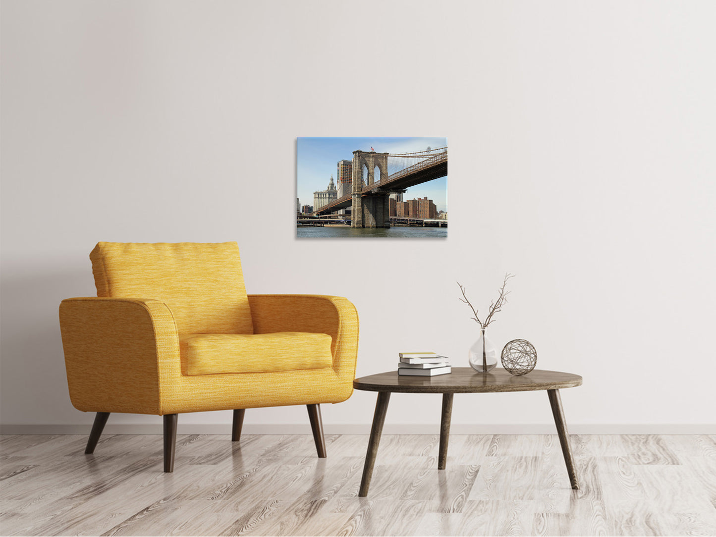 Leinwandbild Unter der Brooklyn Bridge