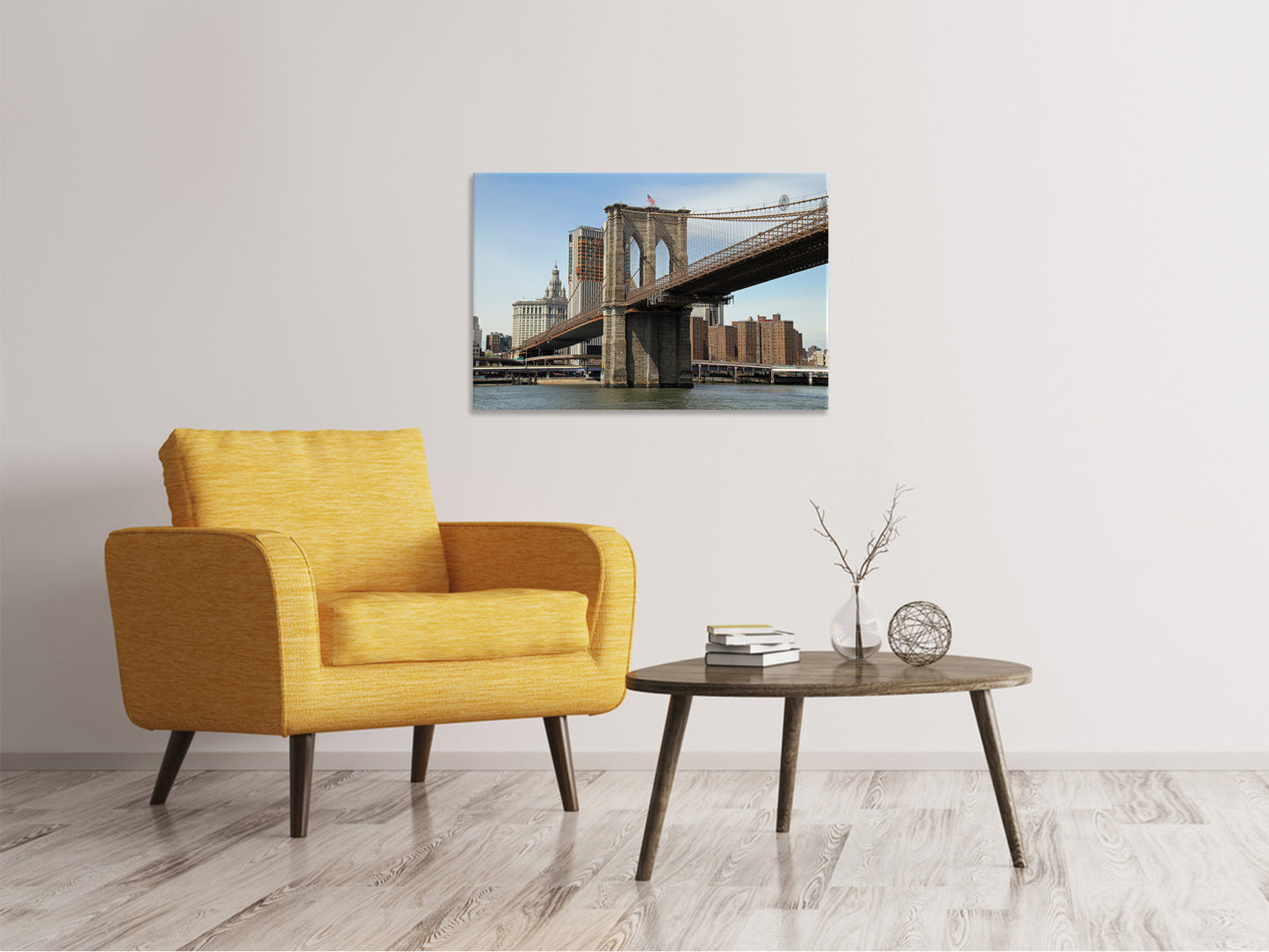Leinwandbild Unter der Brooklyn Bridge