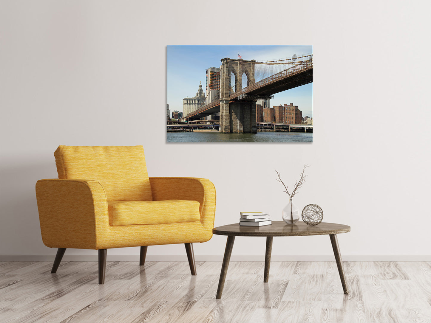 Leinwandbild Unter der Brooklyn Bridge