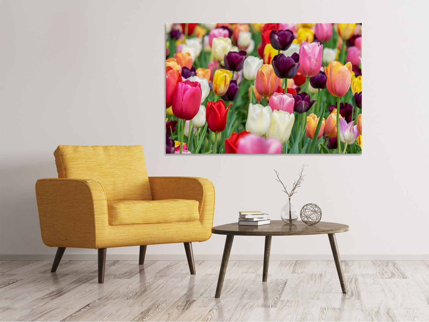 Leinwandbild Die Farben der Tulpen