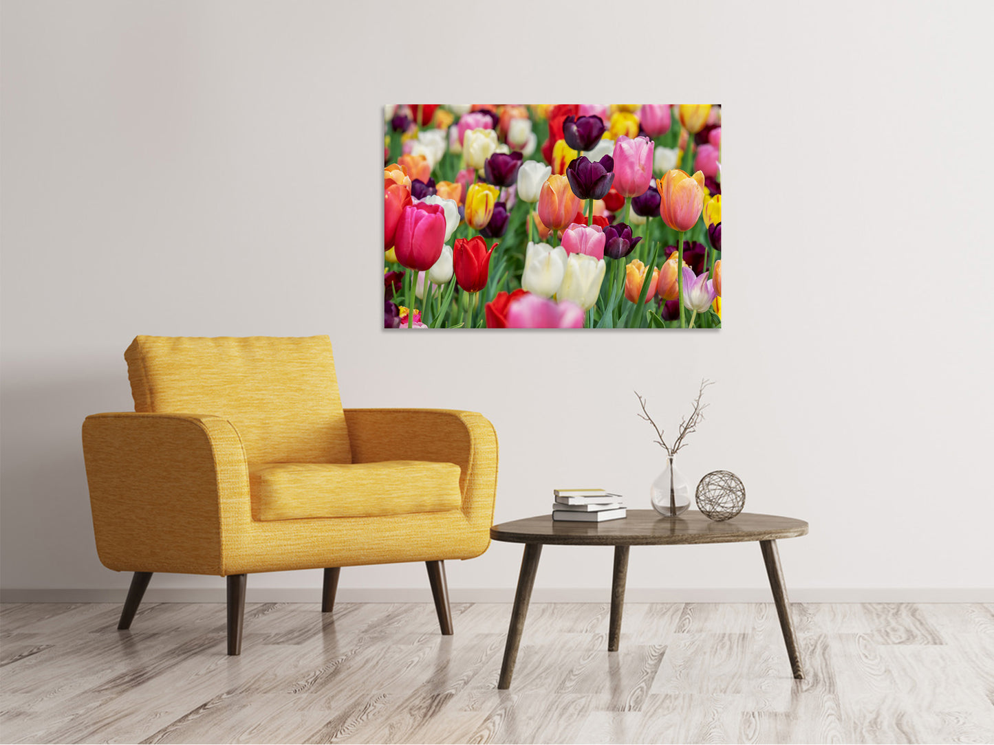 Leinwandbild Die Farben der Tulpen