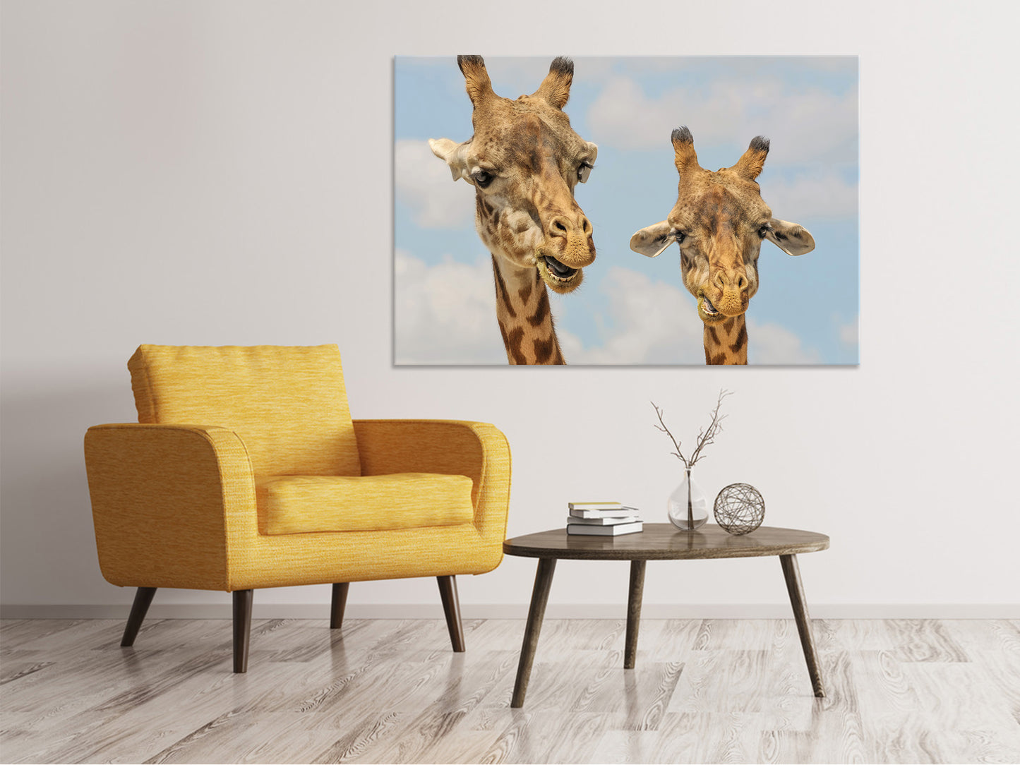 Leinwandbild 2 Giraffen