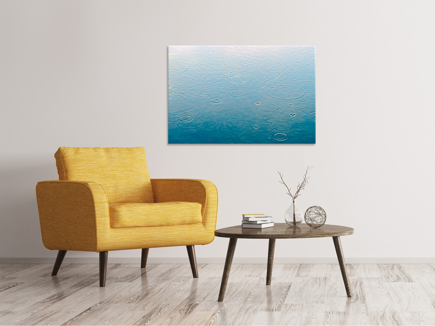 Leinwandbild Leichte Regentropfen