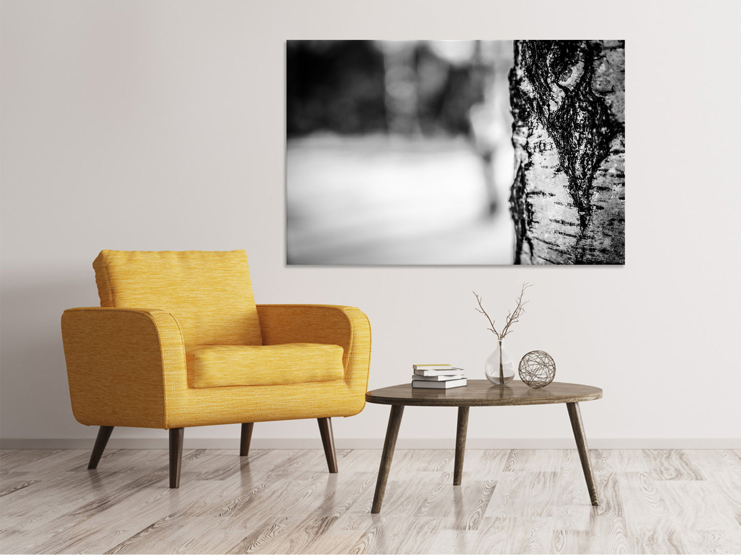 Leinwandbild Birken Stamm